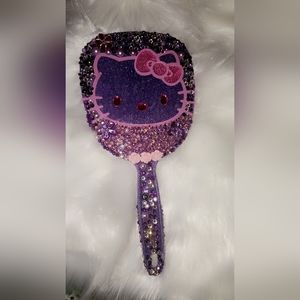 Rhinestone bling hand held mirror 🪞